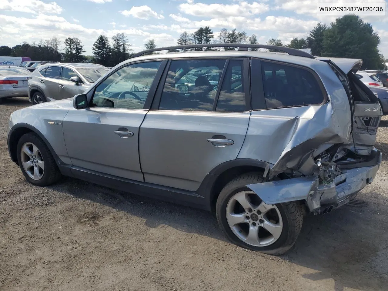 2007 BMW X3 3.0Si VIN: WBXPC93487WF20436 Lot: 70443294