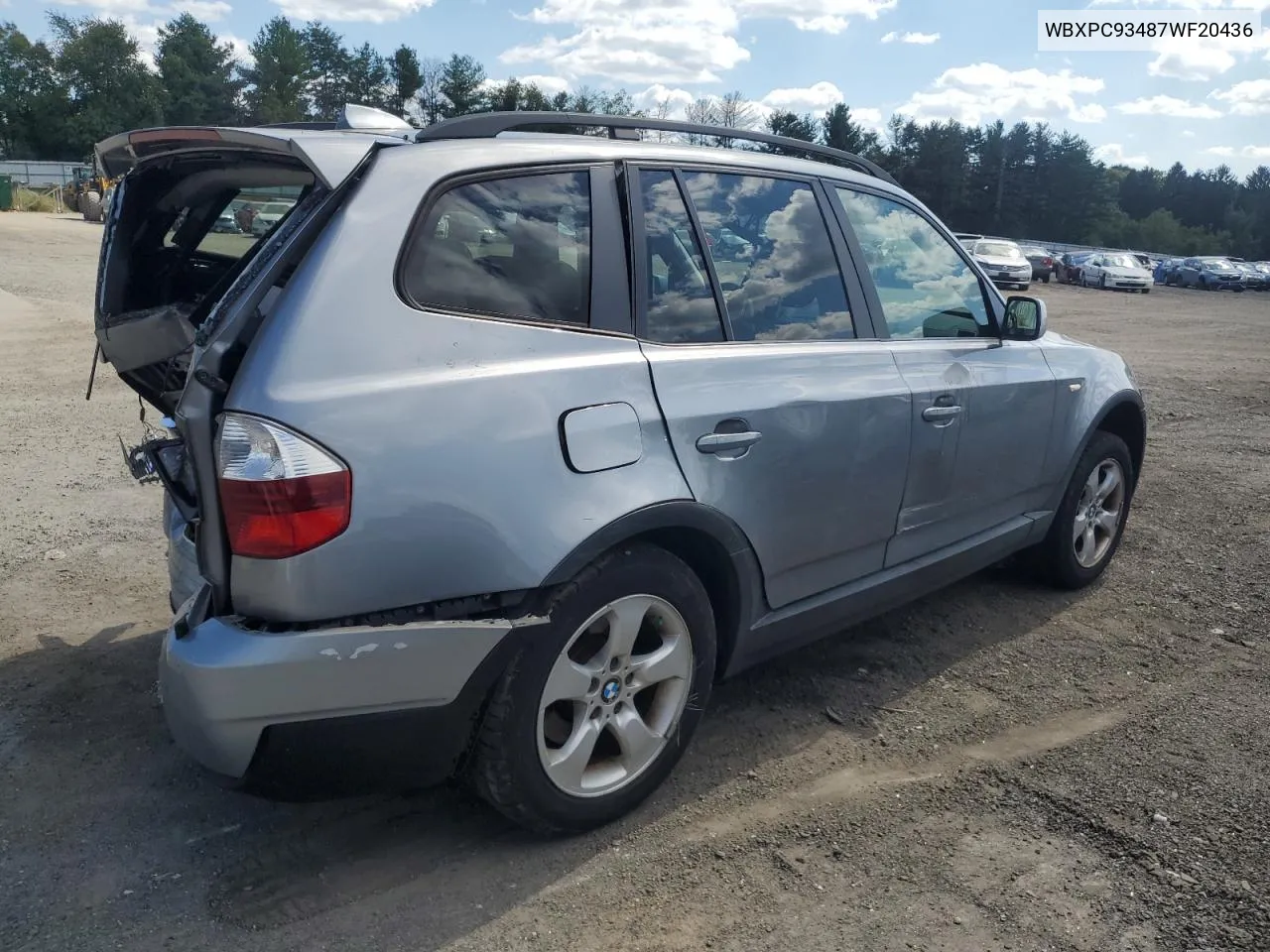 2007 BMW X3 3.0Si VIN: WBXPC93487WF20436 Lot: 70443294