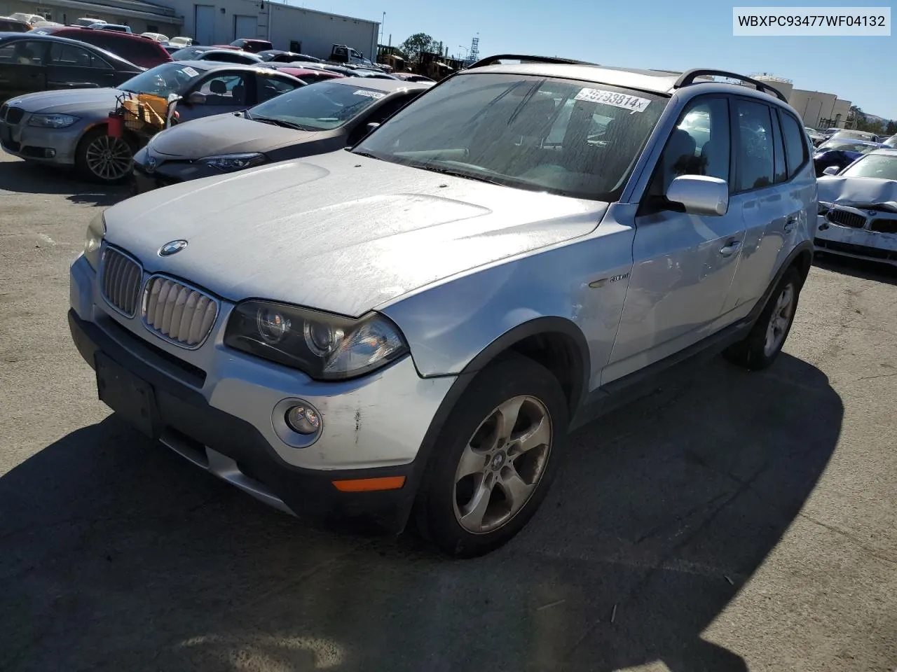 2007 BMW X3 3.0Si VIN: WBXPC93477WF04132 Lot: 70793814