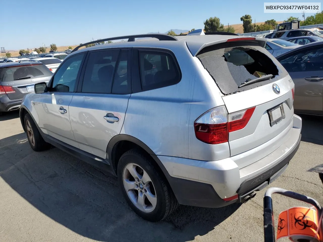 2007 BMW X3 3.0Si VIN: WBXPC93477WF04132 Lot: 70793814