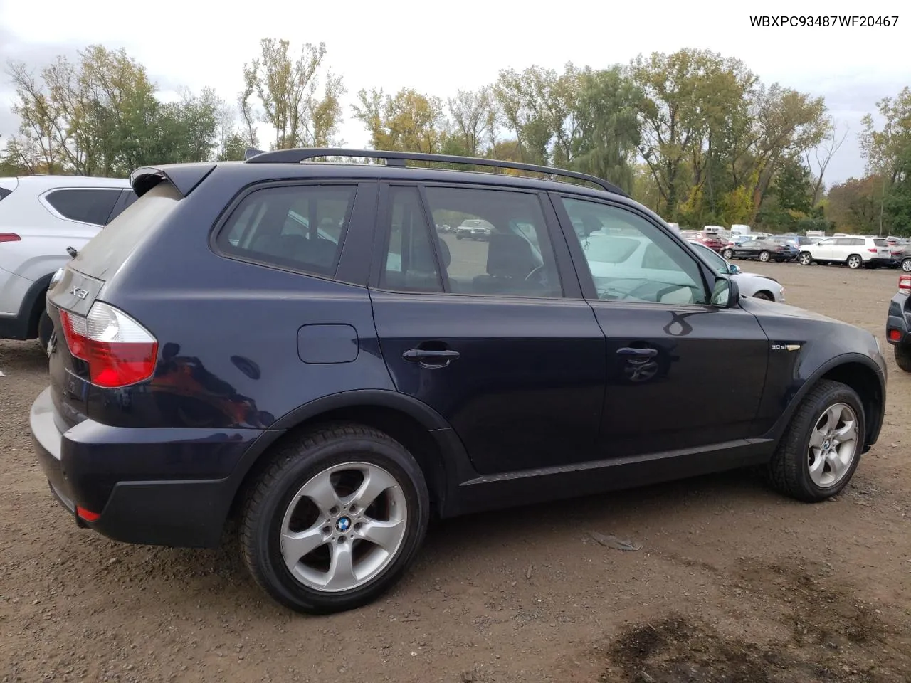 2007 BMW X3 3.0Si VIN: WBXPC93487WF20467 Lot: 71982654