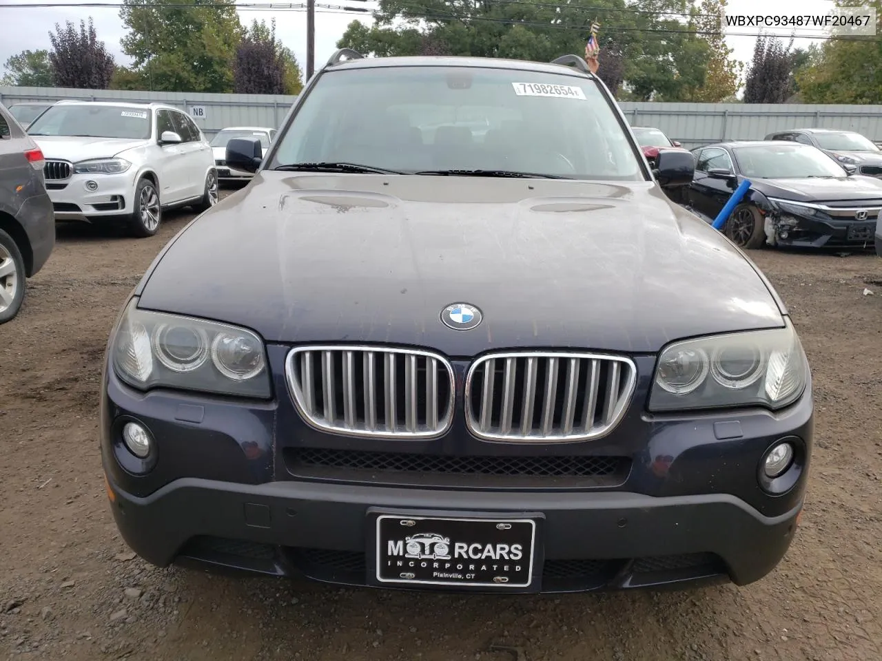 2007 BMW X3 3.0Si VIN: WBXPC93487WF20467 Lot: 71982654