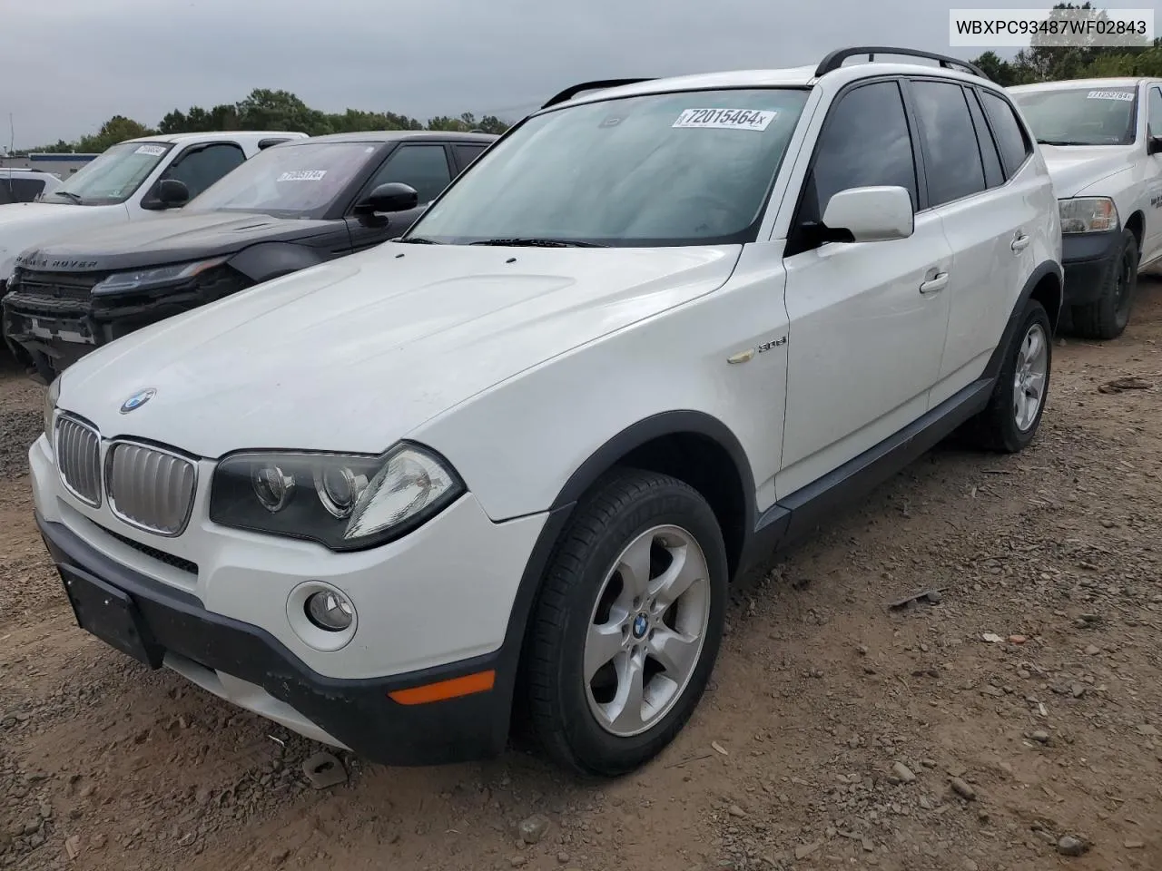 2007 BMW X3 3.0Si VIN: WBXPC93487WF02843 Lot: 72015464