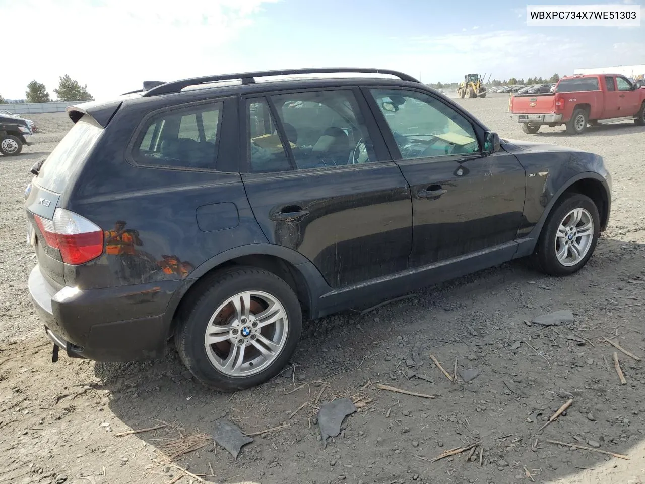 2007 BMW X3 3.0I VIN: WBXPC734X7WE51303 Lot: 73344474