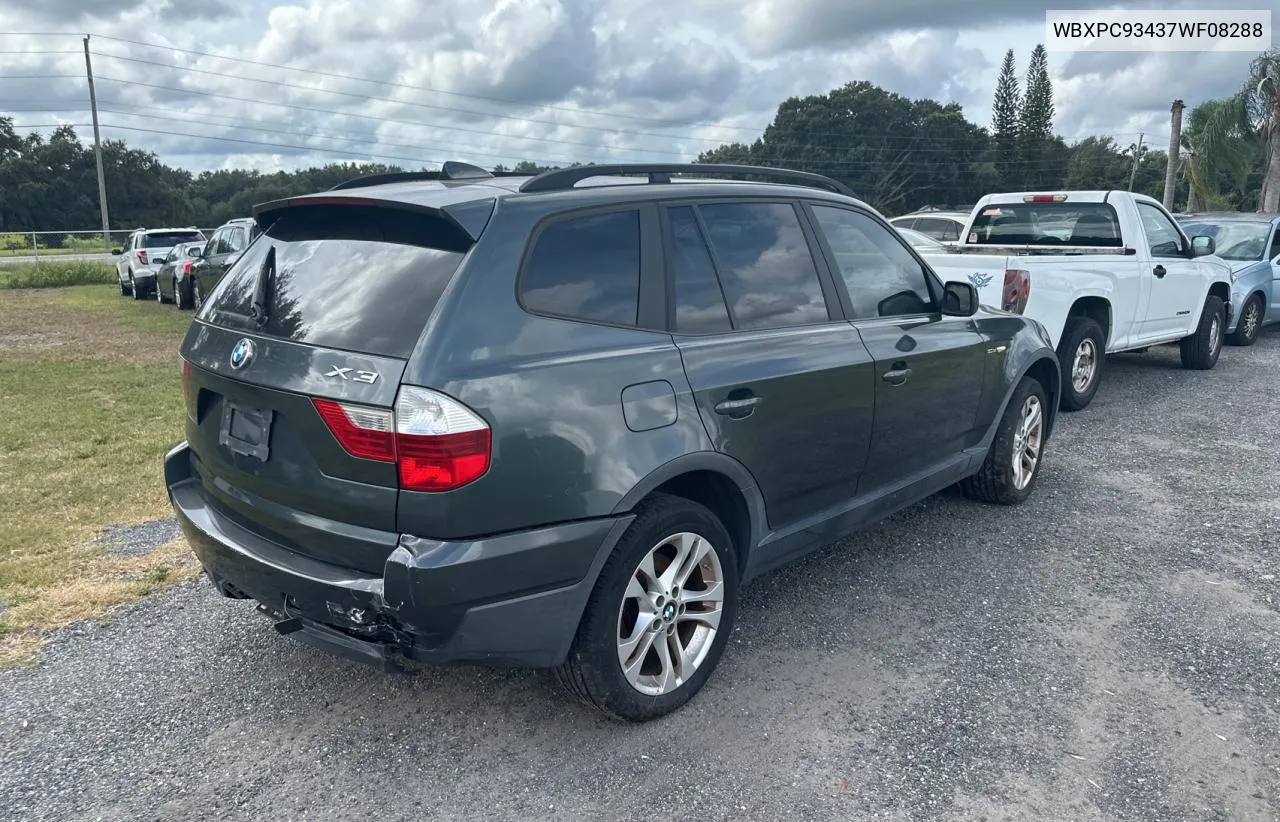 WBXPC93437WF08288 2007 BMW X3 3.0Si