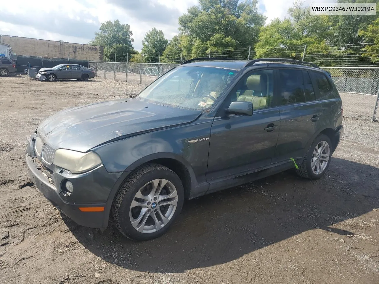 2007 BMW X3 3.0Si VIN: WBXPC93467WJ02194 Lot: 74097814