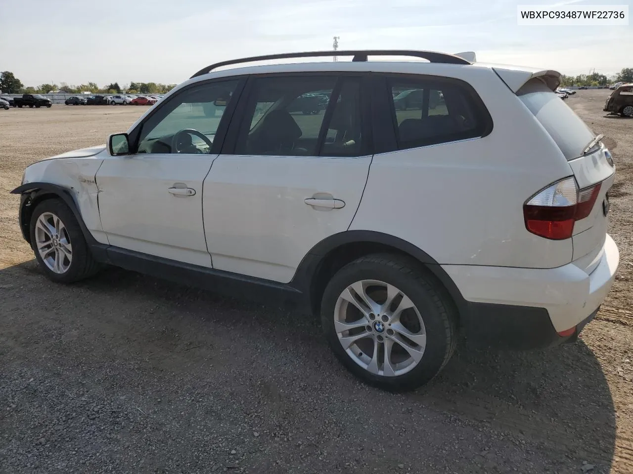 2007 BMW X3 3.0Si VIN: WBXPC93487WF22736 Lot: 74390654