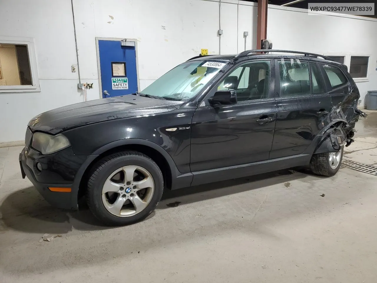 2007 BMW X3 3.0Si VIN: WBXPC93477WE78339 Lot: 74530864