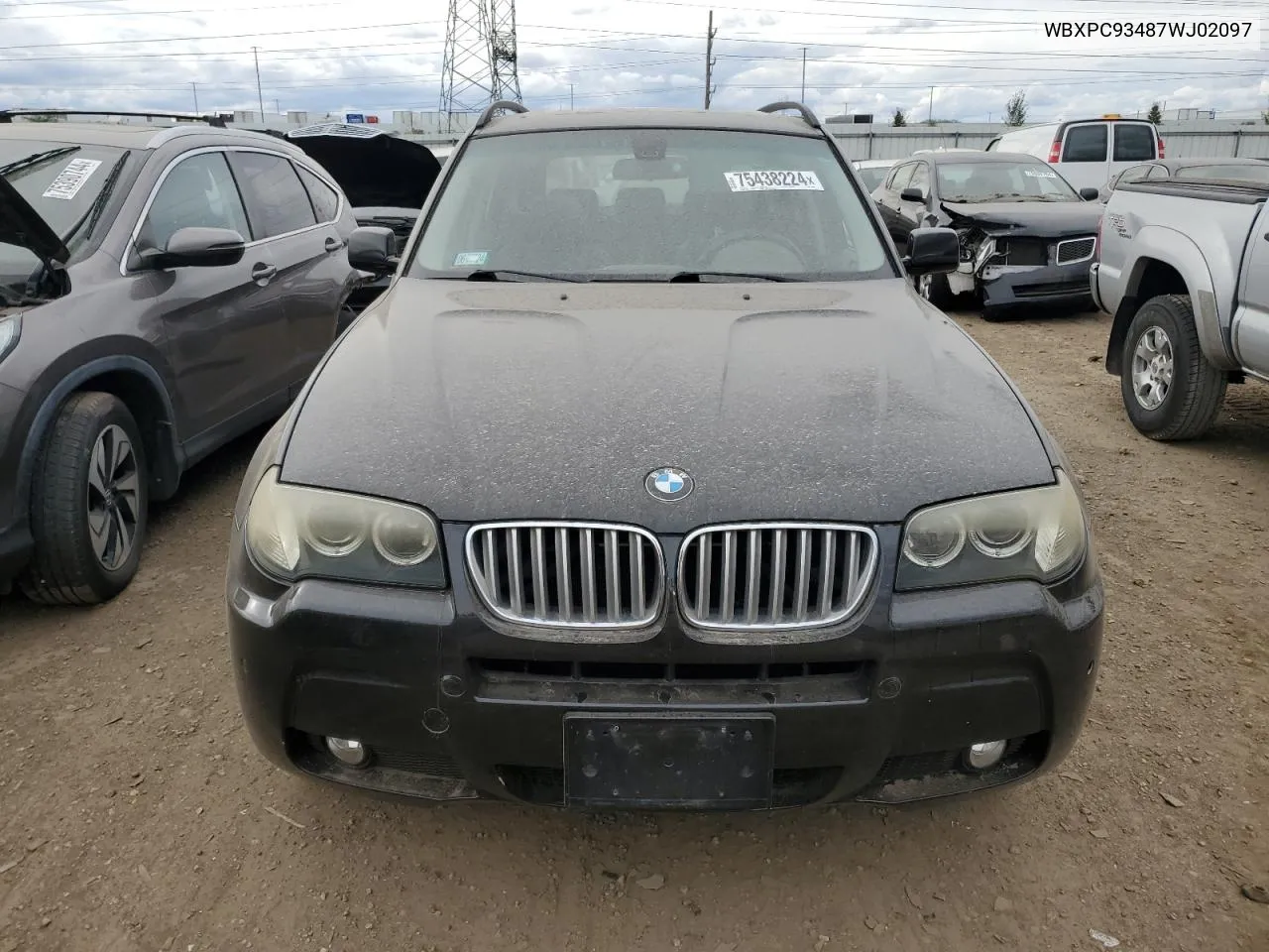 2007 BMW X3 3.0Si VIN: WBXPC93487WJ02097 Lot: 75438224