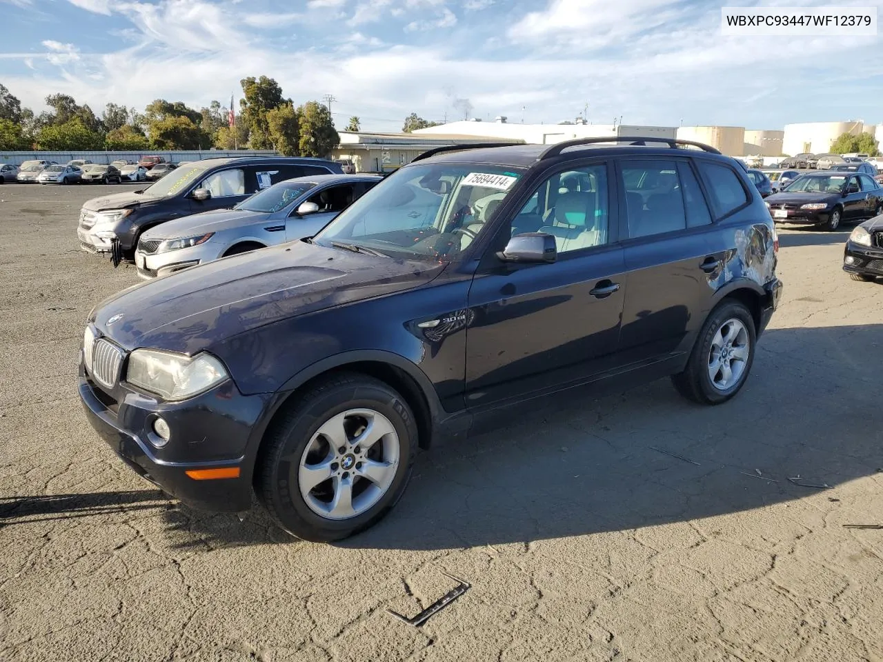 2007 BMW X3 3.0Si VIN: WBXPC93447WF12379 Lot: 75694414