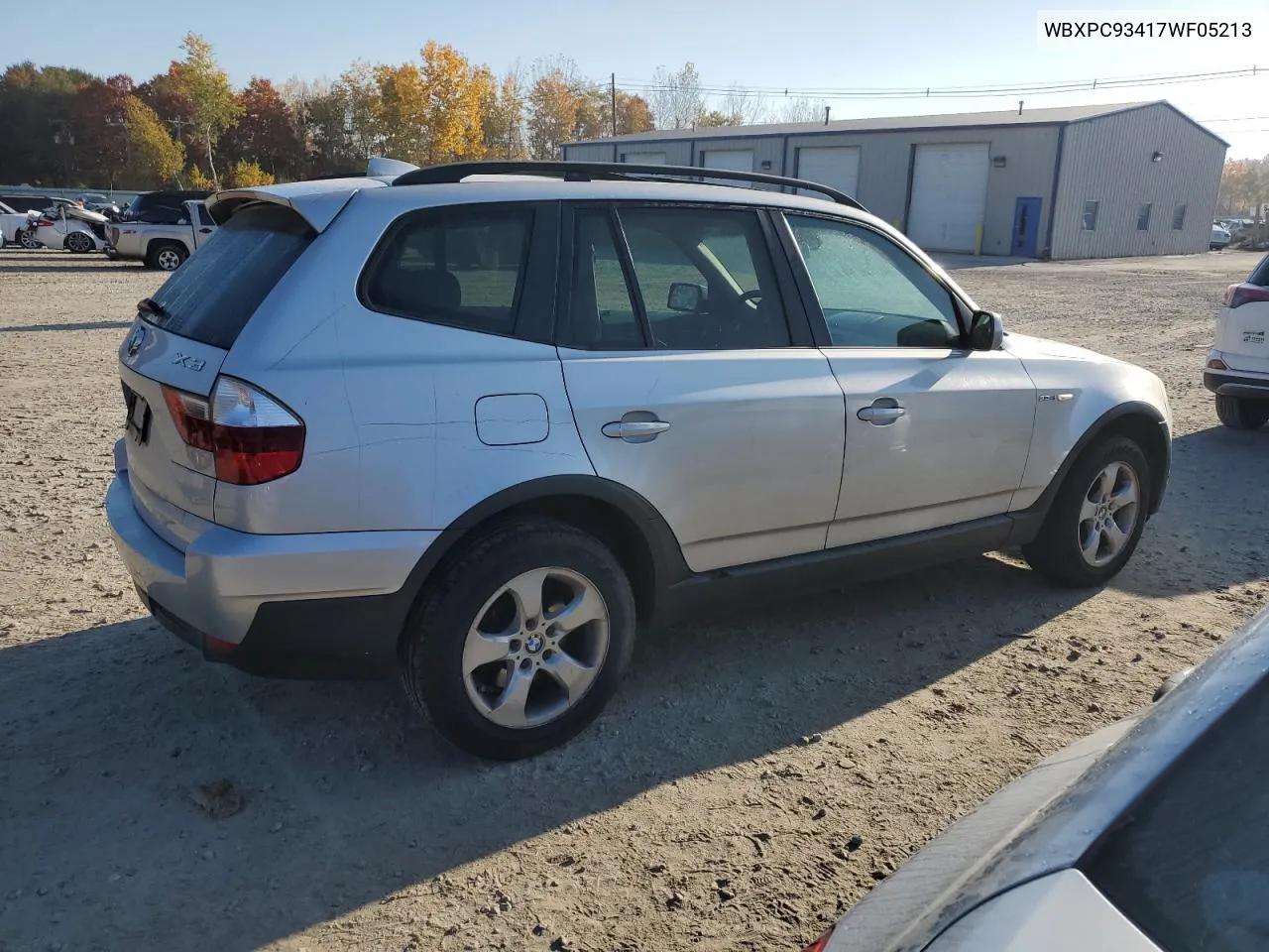 2007 BMW X3 3.0Si VIN: WBXPC93417WF05213 Lot: 76630184