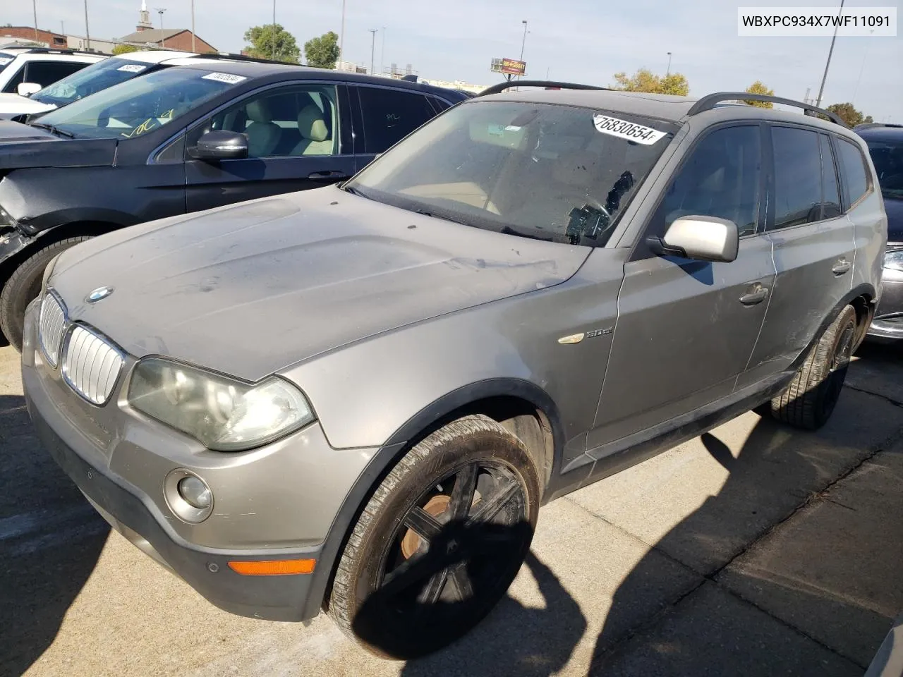 2007 BMW X3 3.0Si VIN: WBXPC934X7WF11091 Lot: 76830654