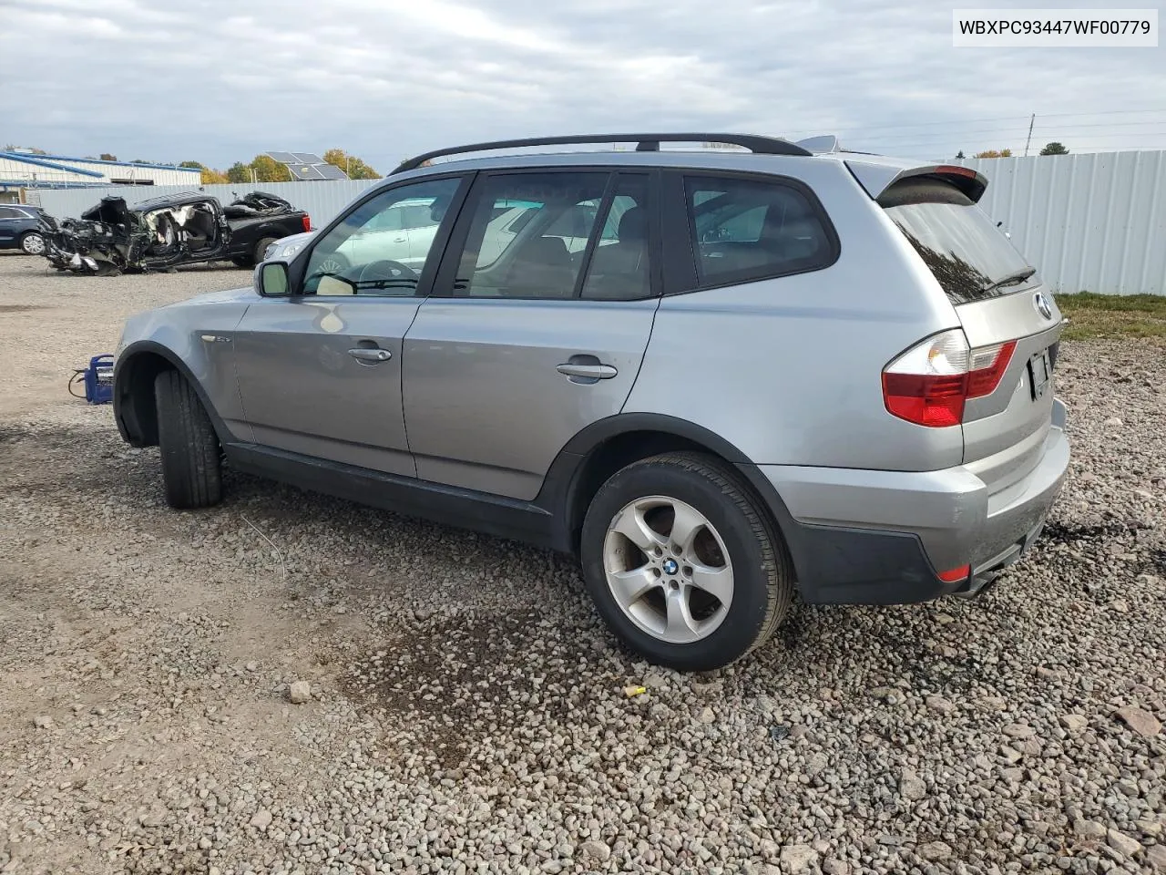 2007 BMW X3 3.0Si VIN: WBXPC93447WF00779 Lot: 76907644