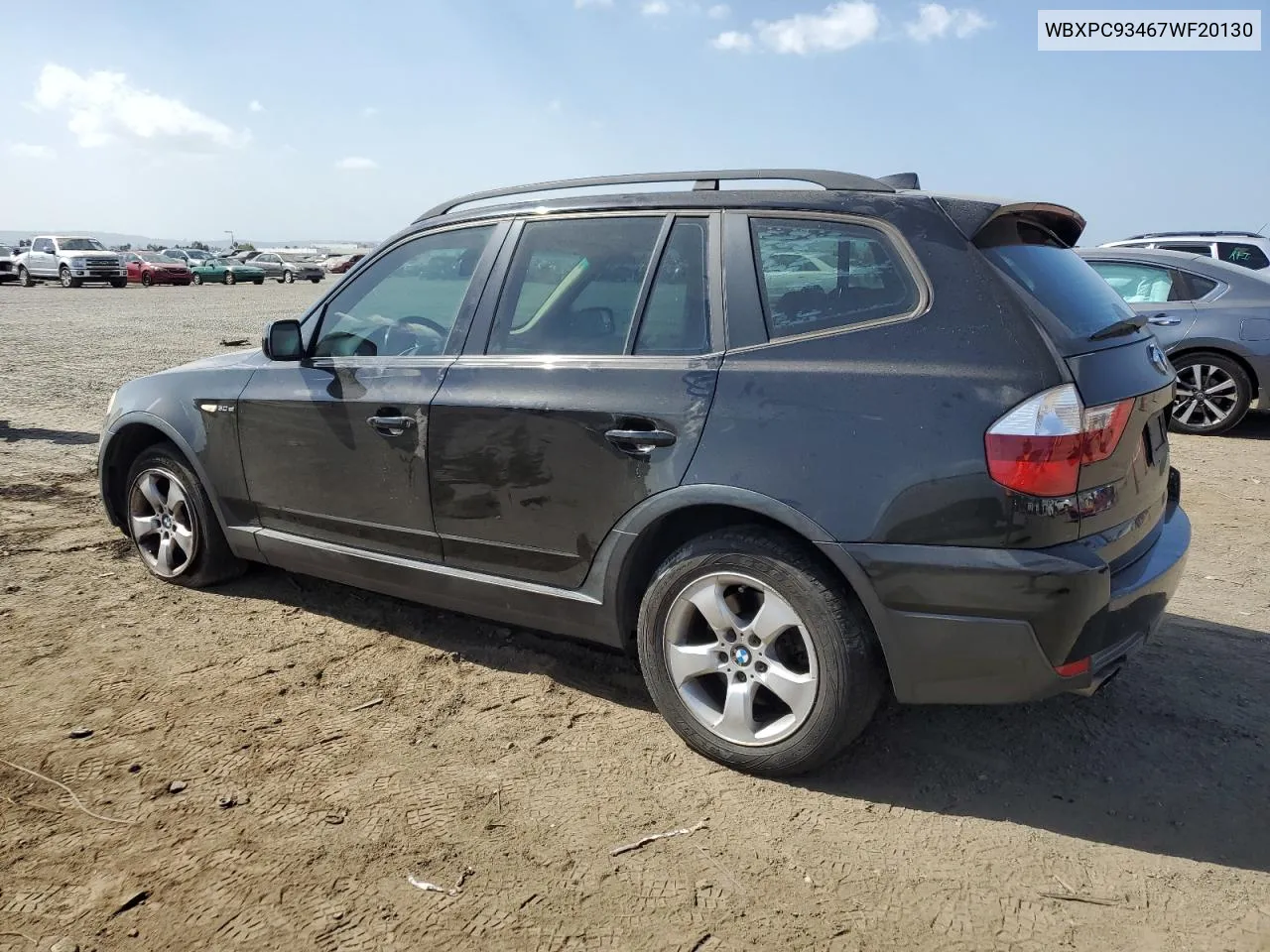 2007 BMW X3 3.0Si VIN: WBXPC93467WF20130 Lot: 76946814