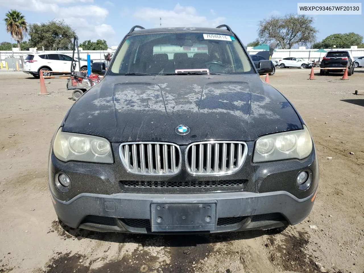 2007 BMW X3 3.0Si VIN: WBXPC93467WF20130 Lot: 76946814