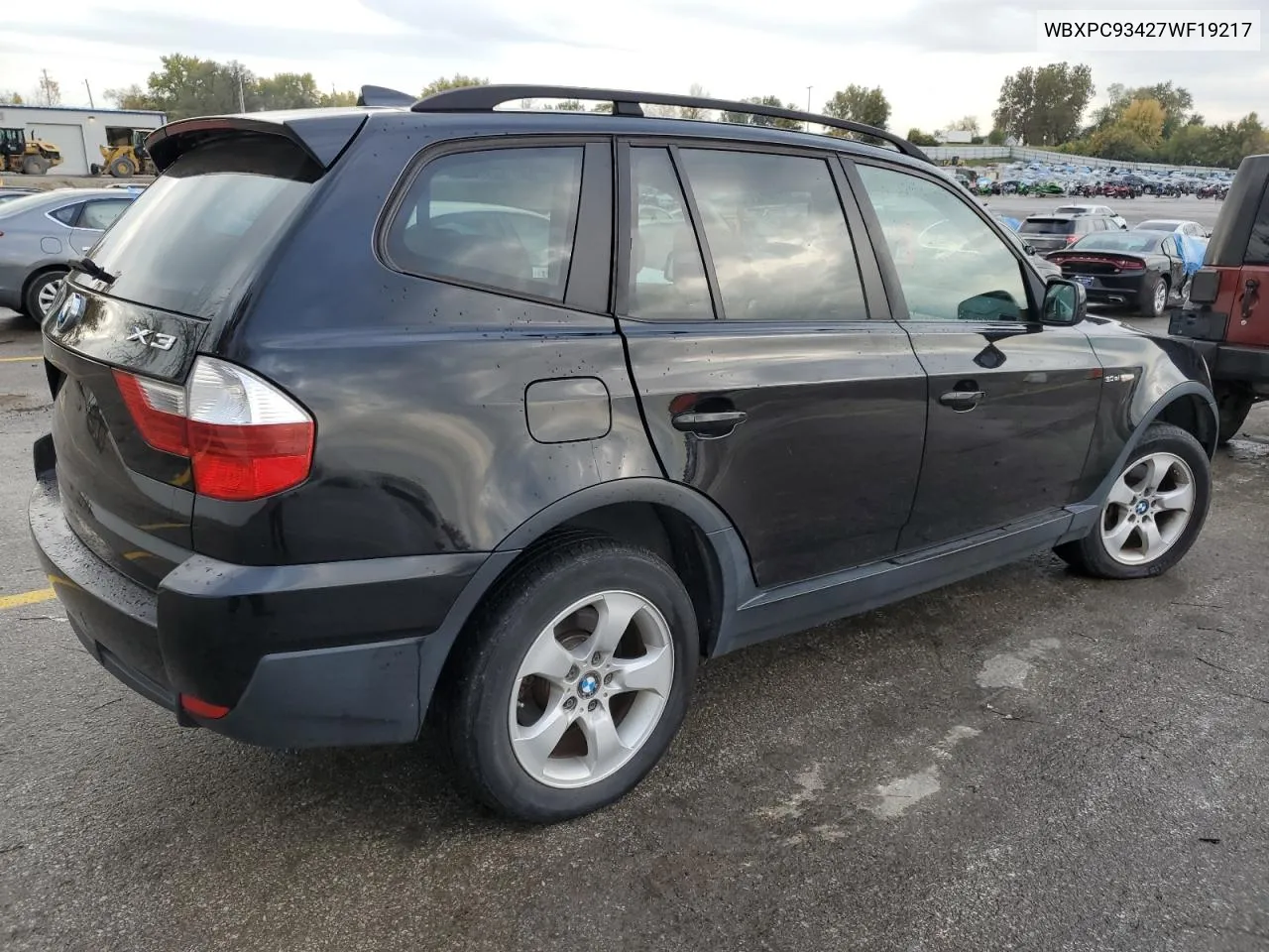 2007 BMW X3 3.0Si VIN: WBXPC93427WF19217 Lot: 77974324