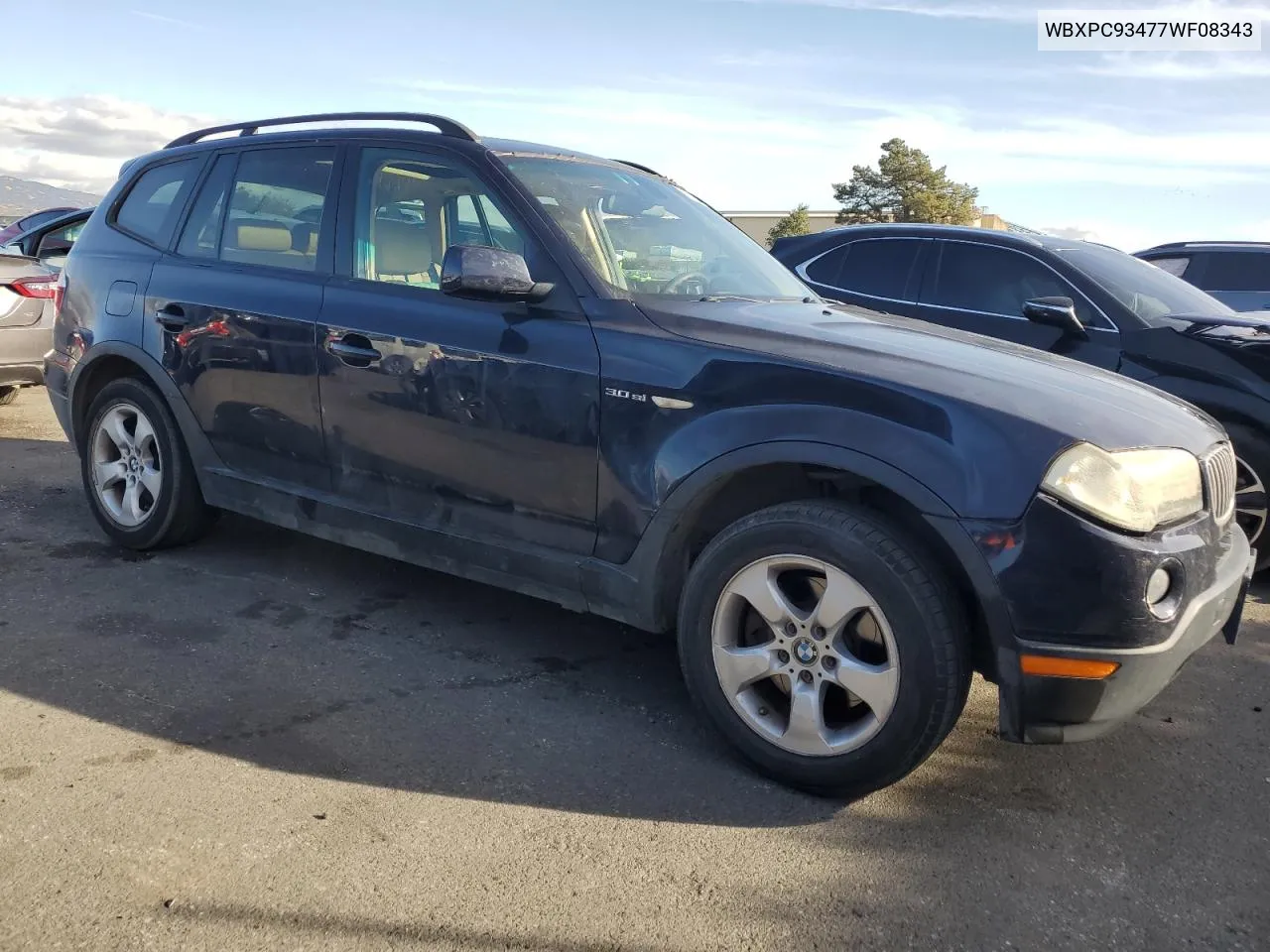 2007 BMW X3 3.0Si VIN: WBXPC93477WF08343 Lot: 80480664