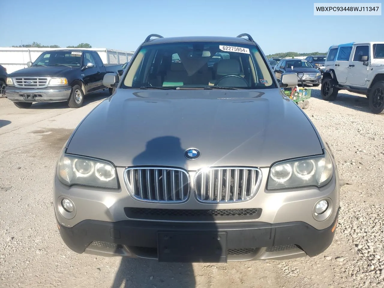 2008 BMW X3 3.0Si VIN: WBXPC93448WJ11347 Lot: 62275954