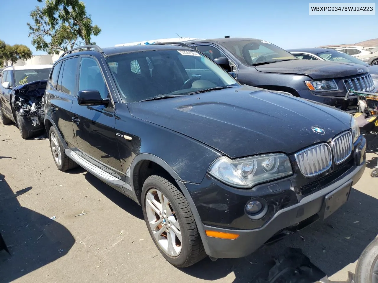 2008 BMW X3 3.0Si VIN: WBXPC93478WJ24223 Lot: 67357984