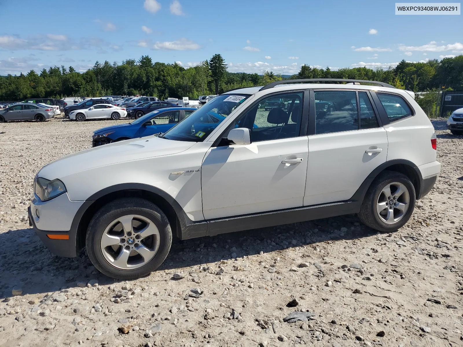 2008 BMW X3 3.0Si VIN: WBXPC93408WJ06291 Lot: 67708004