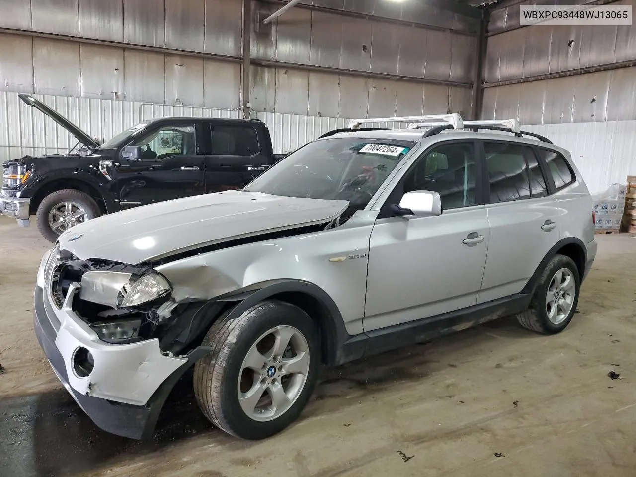 2008 BMW X3 3.0Si VIN: WBXPC93448WJ13065 Lot: 70042264