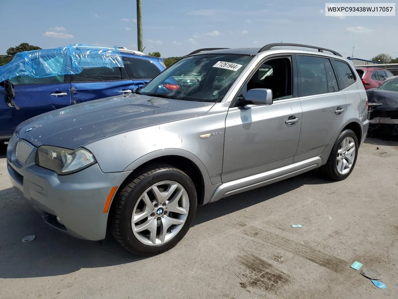 WBXPC93438WJ17057 2008 BMW X3 3.0Si