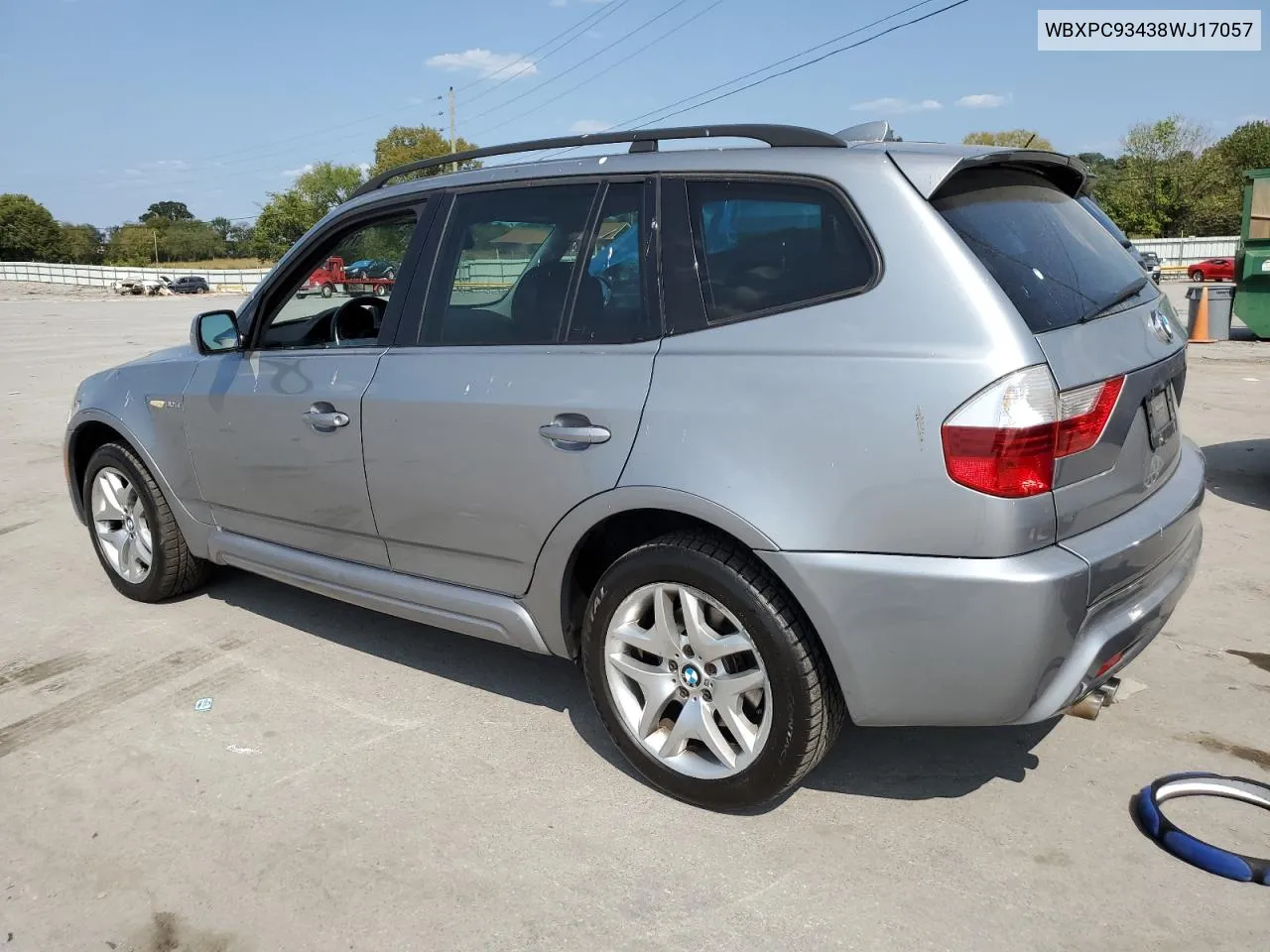 2008 BMW X3 3.0Si VIN: WBXPC93438WJ17057 Lot: 71261944