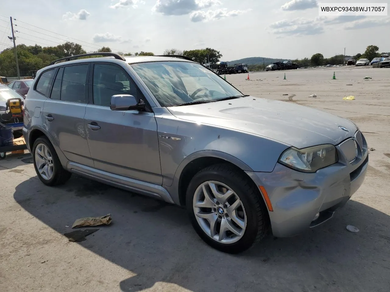 WBXPC93438WJ17057 2008 BMW X3 3.0Si