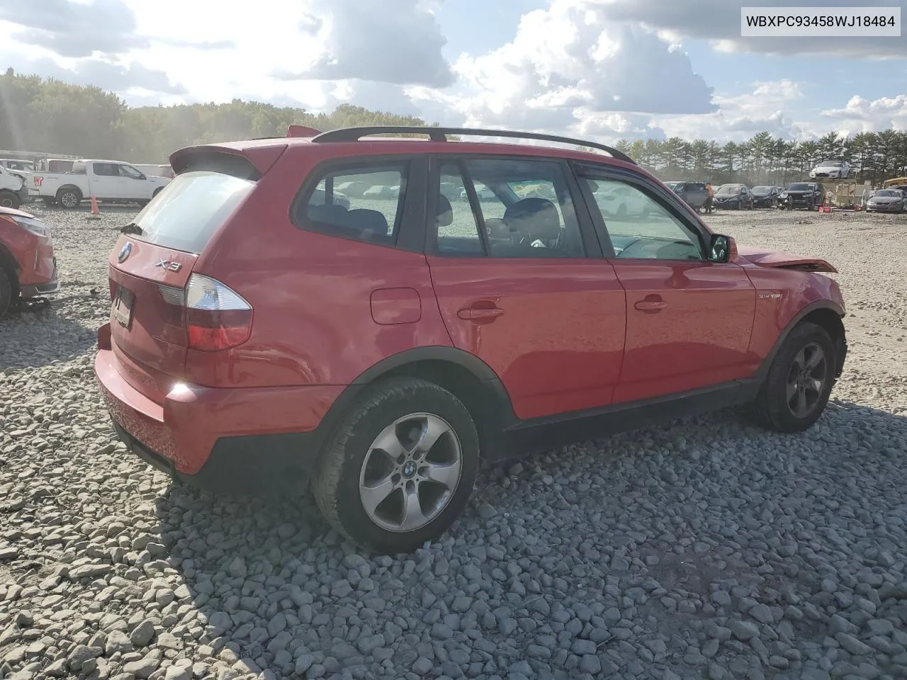 WBXPC93458WJ18484 2008 BMW X3 3.0Si