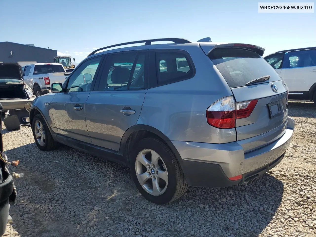 2008 BMW X3 3.0Si VIN: WBXPC93468WJ02410 Lot: 71754984