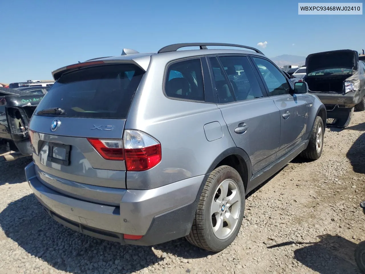 2008 BMW X3 3.0Si VIN: WBXPC93468WJ02410 Lot: 71754984