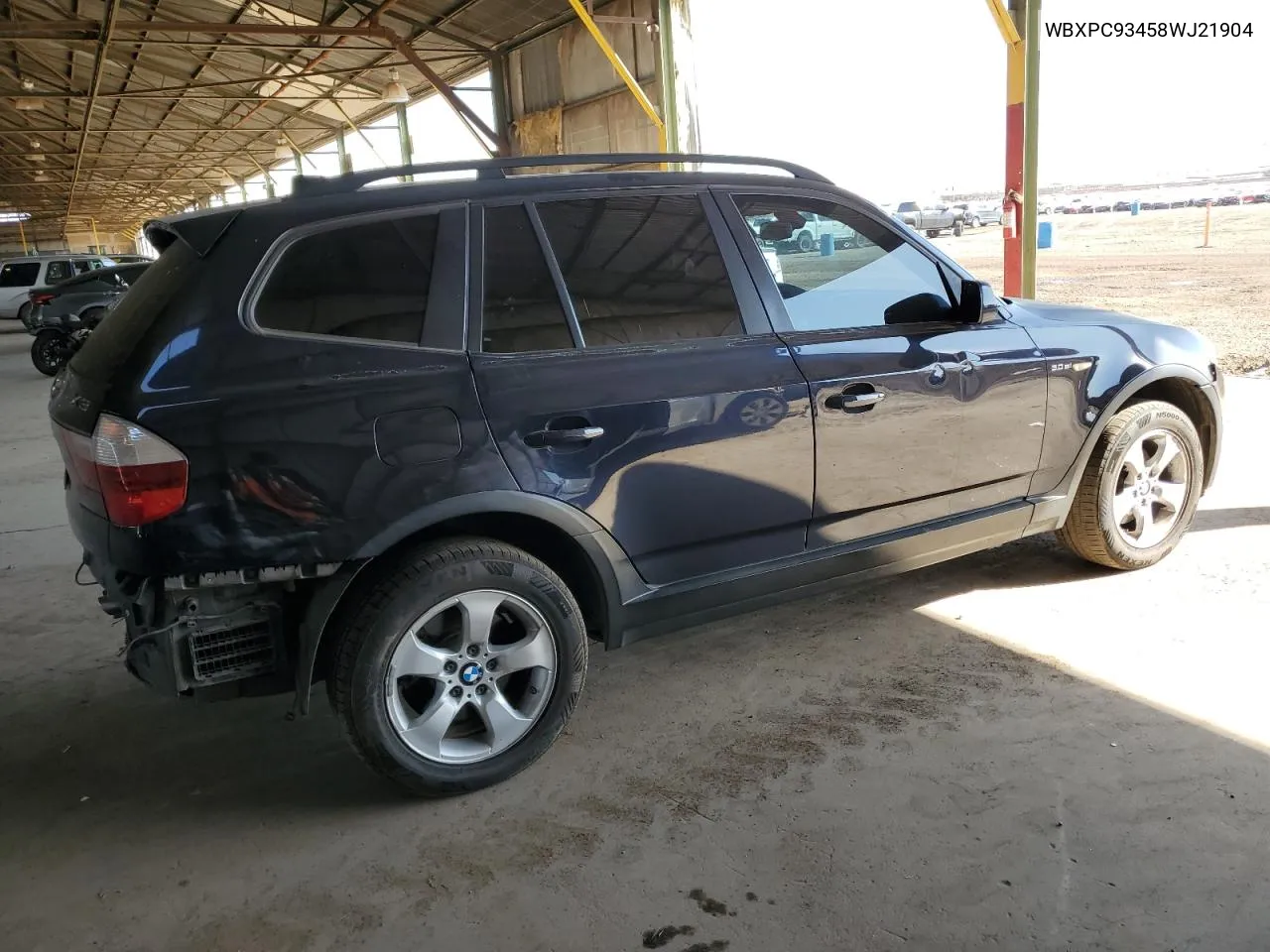 2008 BMW X3 3.0Si VIN: WBXPC93458WJ21904 Lot: 73120784