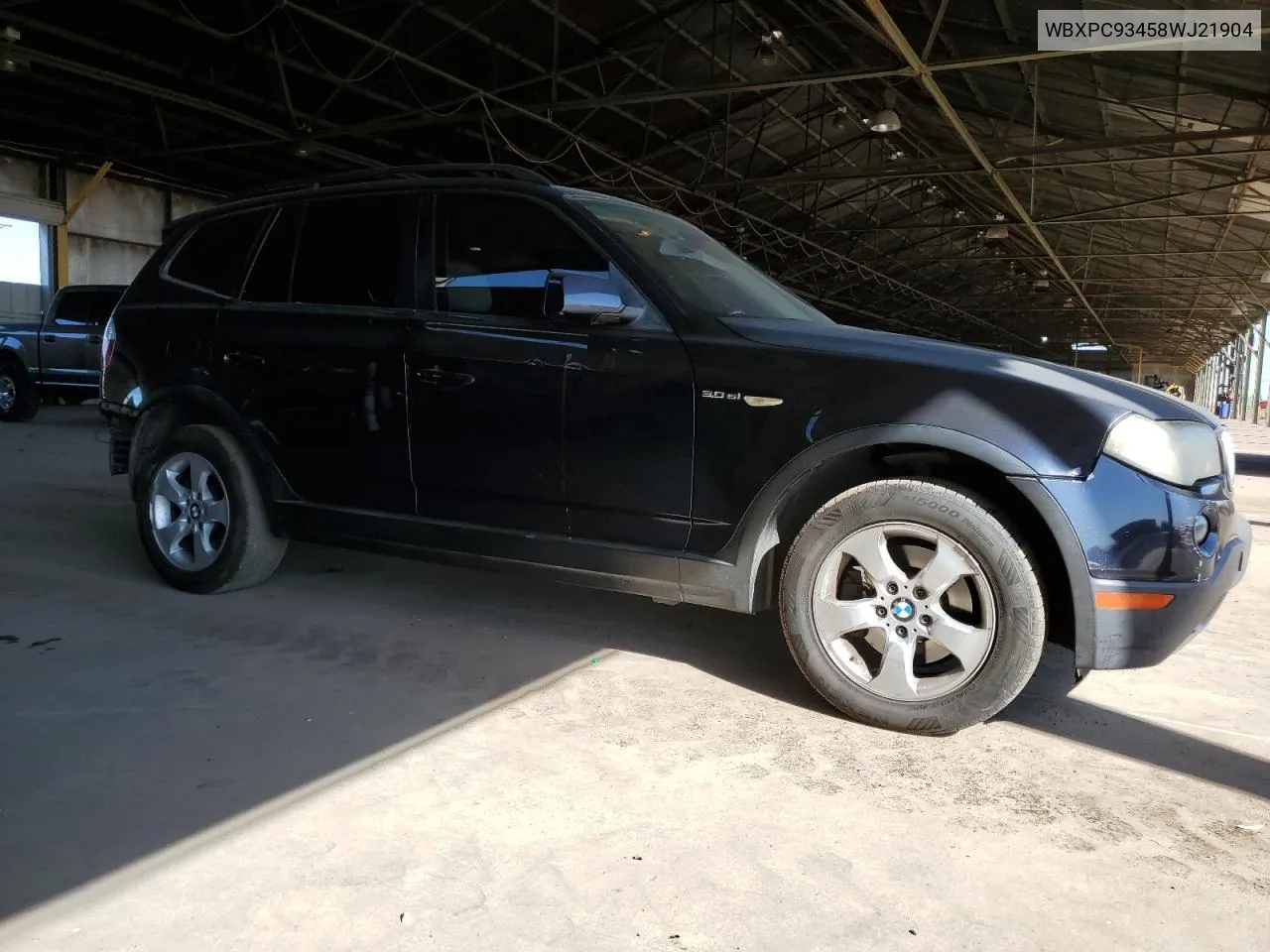 2008 BMW X3 3.0Si VIN: WBXPC93458WJ21904 Lot: 73120784