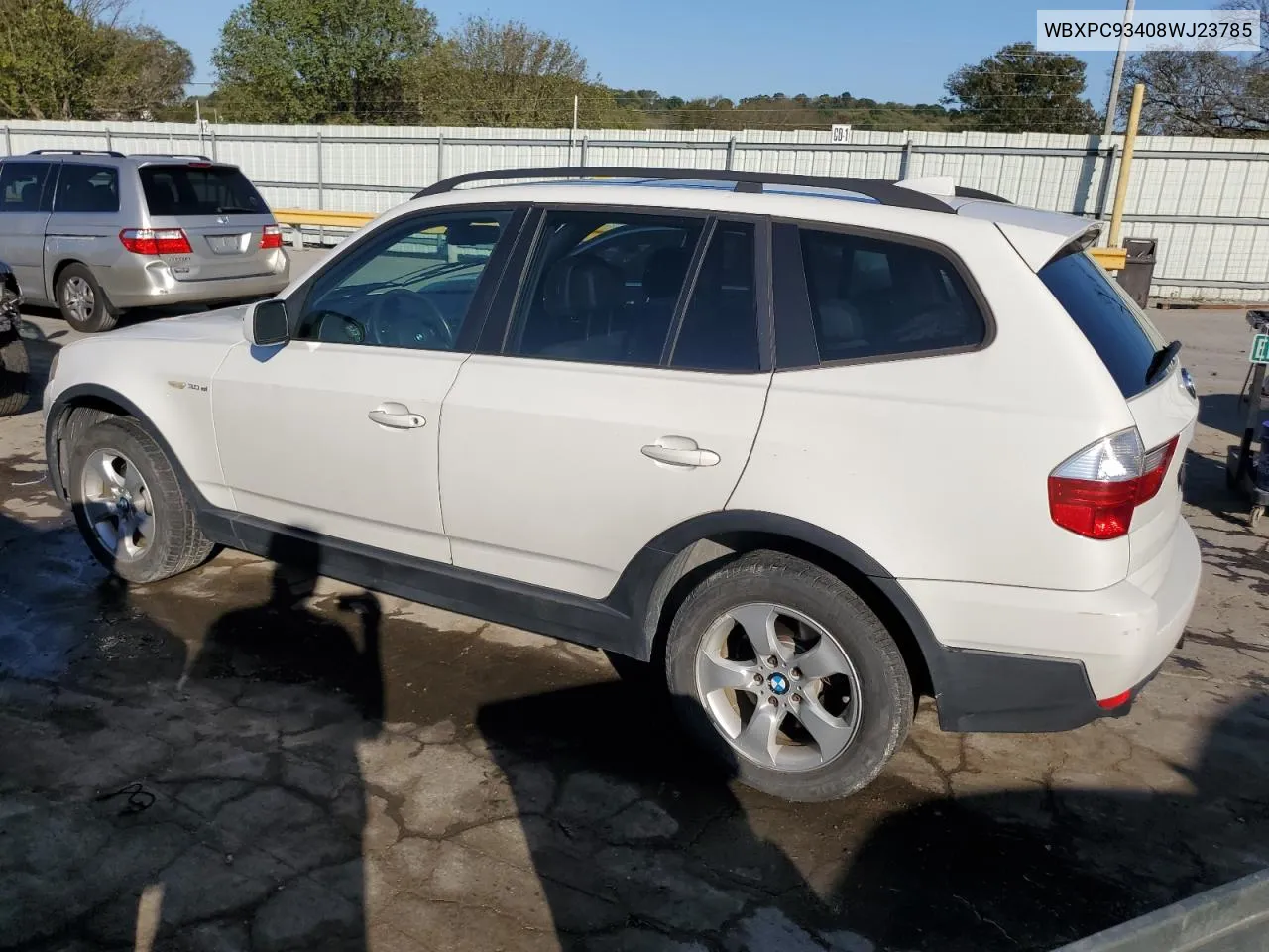 2008 BMW X3 3.0Si VIN: WBXPC93408WJ23785 Lot: 74781224