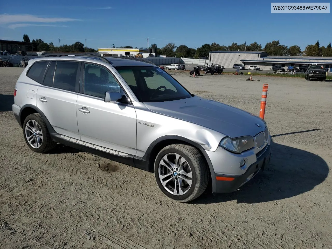 2008 BMW X3 3.0Si VIN: WBXPC93488WE79047 Lot: 74860144