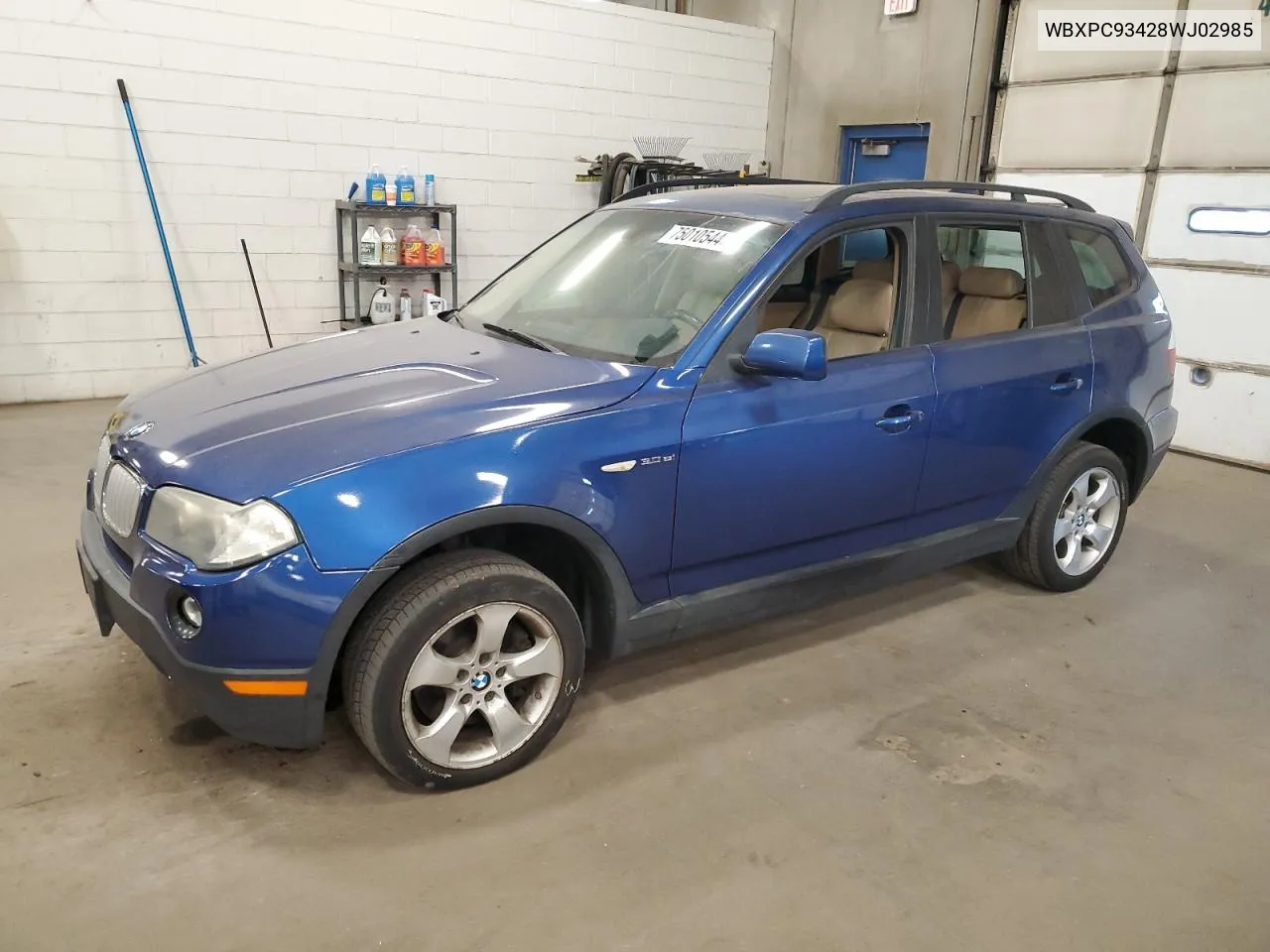 WBXPC93428WJ02985 2008 BMW X3 3.0Si