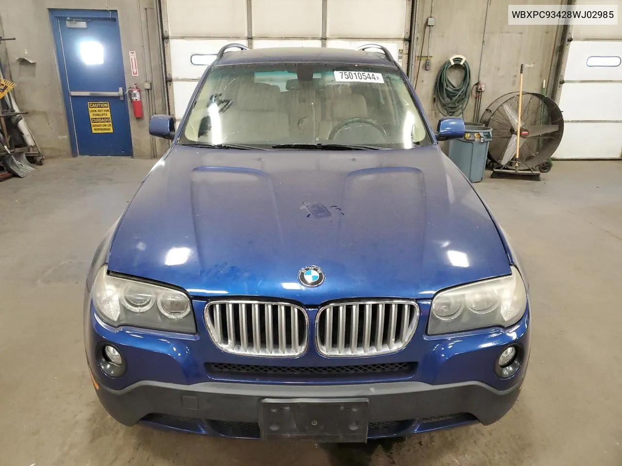 2008 BMW X3 3.0Si VIN: WBXPC93428WJ02985 Lot: 75010544