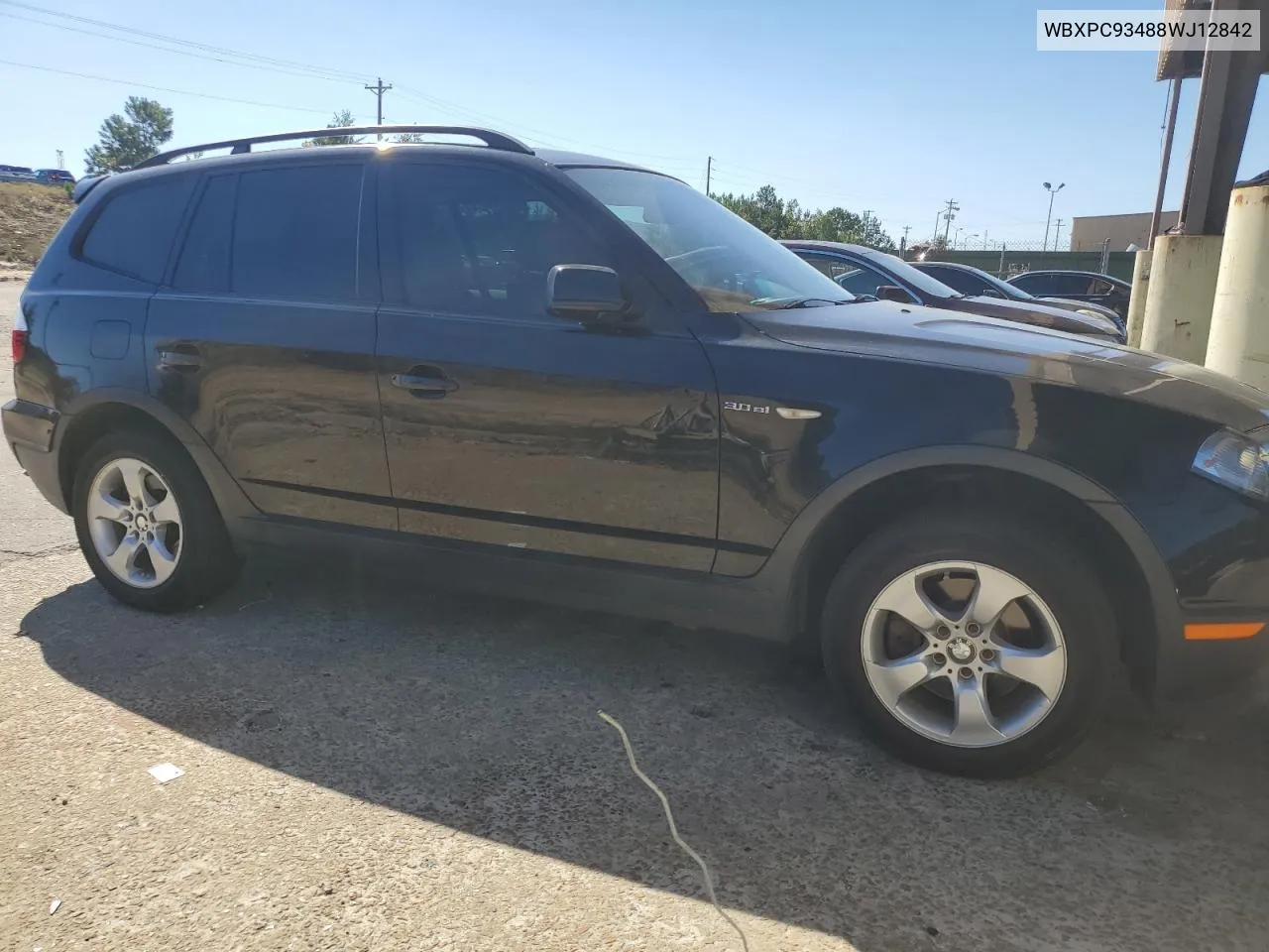 2008 BMW X3 3.0Si VIN: WBXPC93488WJ12842 Lot: 75187054