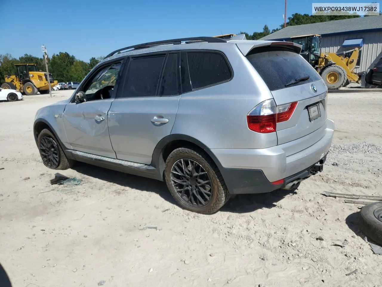 WBXPC93438WJ17382 2008 BMW X3 3.0Si