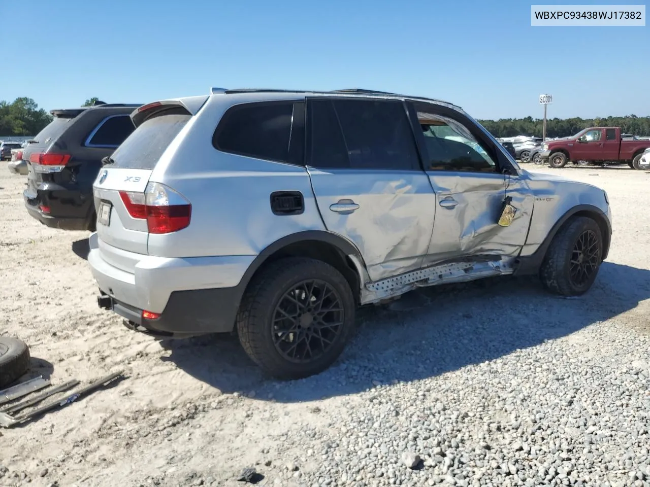 WBXPC93438WJ17382 2008 BMW X3 3.0Si