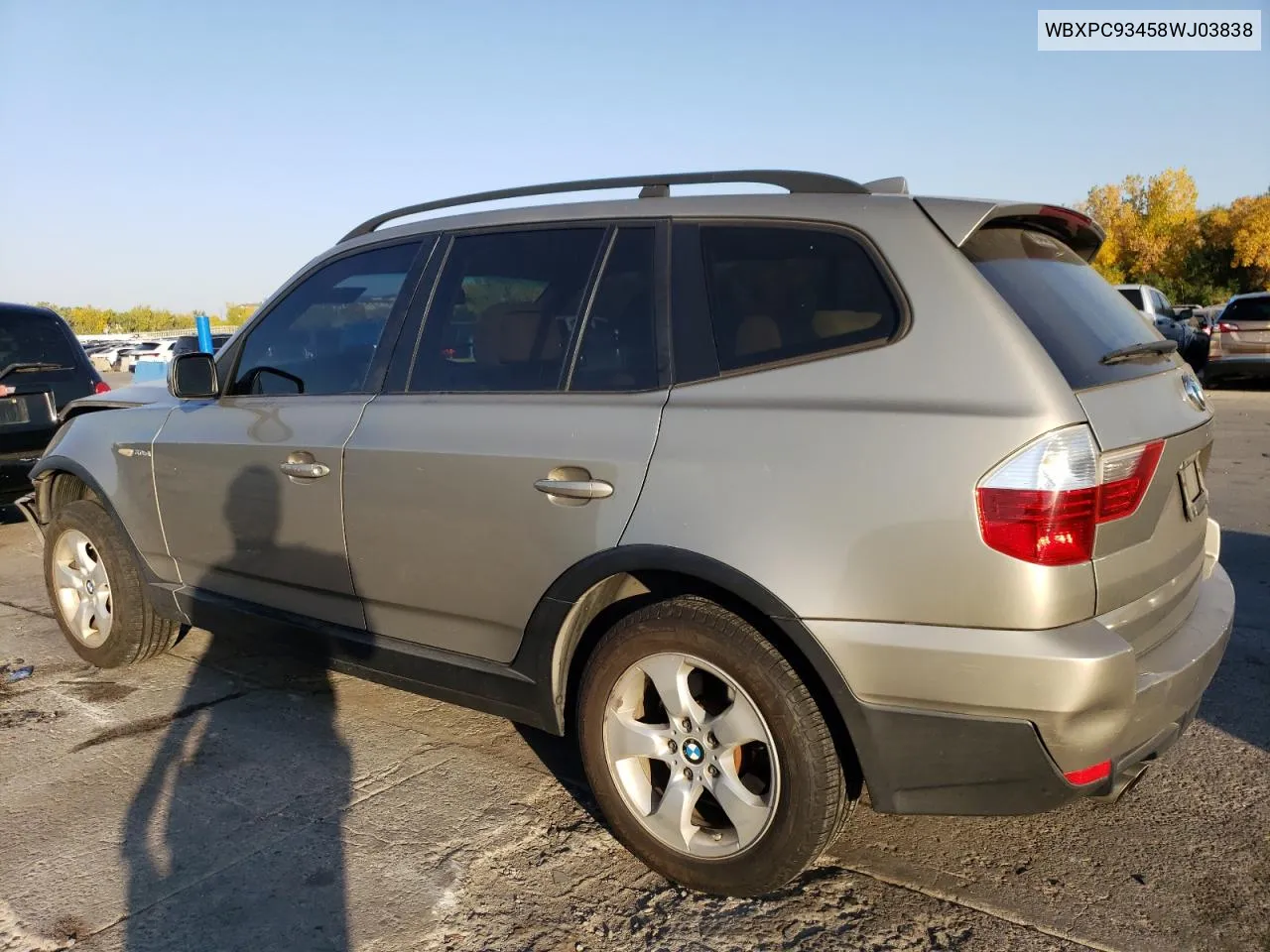 WBXPC93458WJ03838 2008 BMW X3 3.0Si