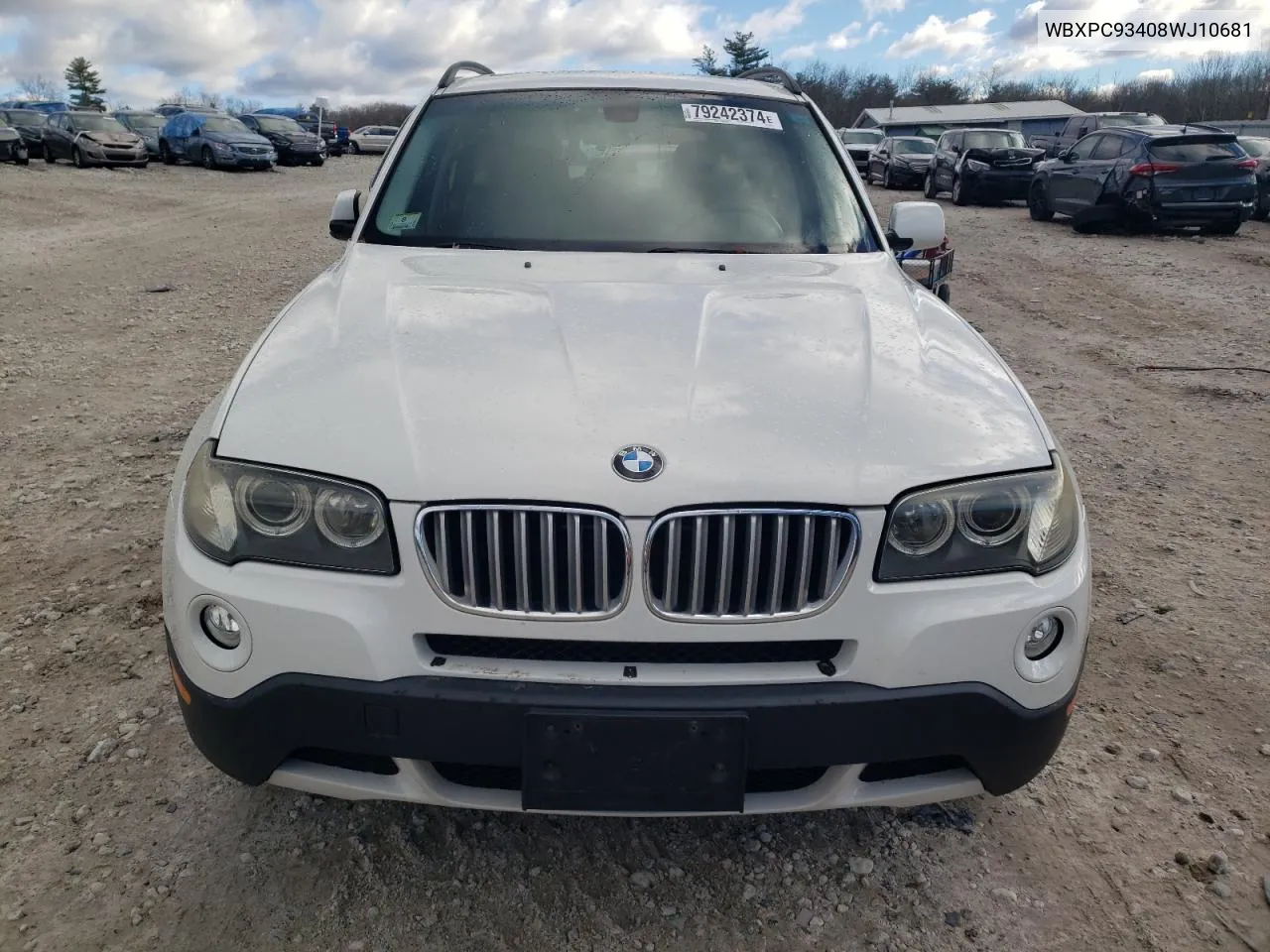 2008 BMW X3 3.0Si VIN: WBXPC93408WJ10681 Lot: 79242374