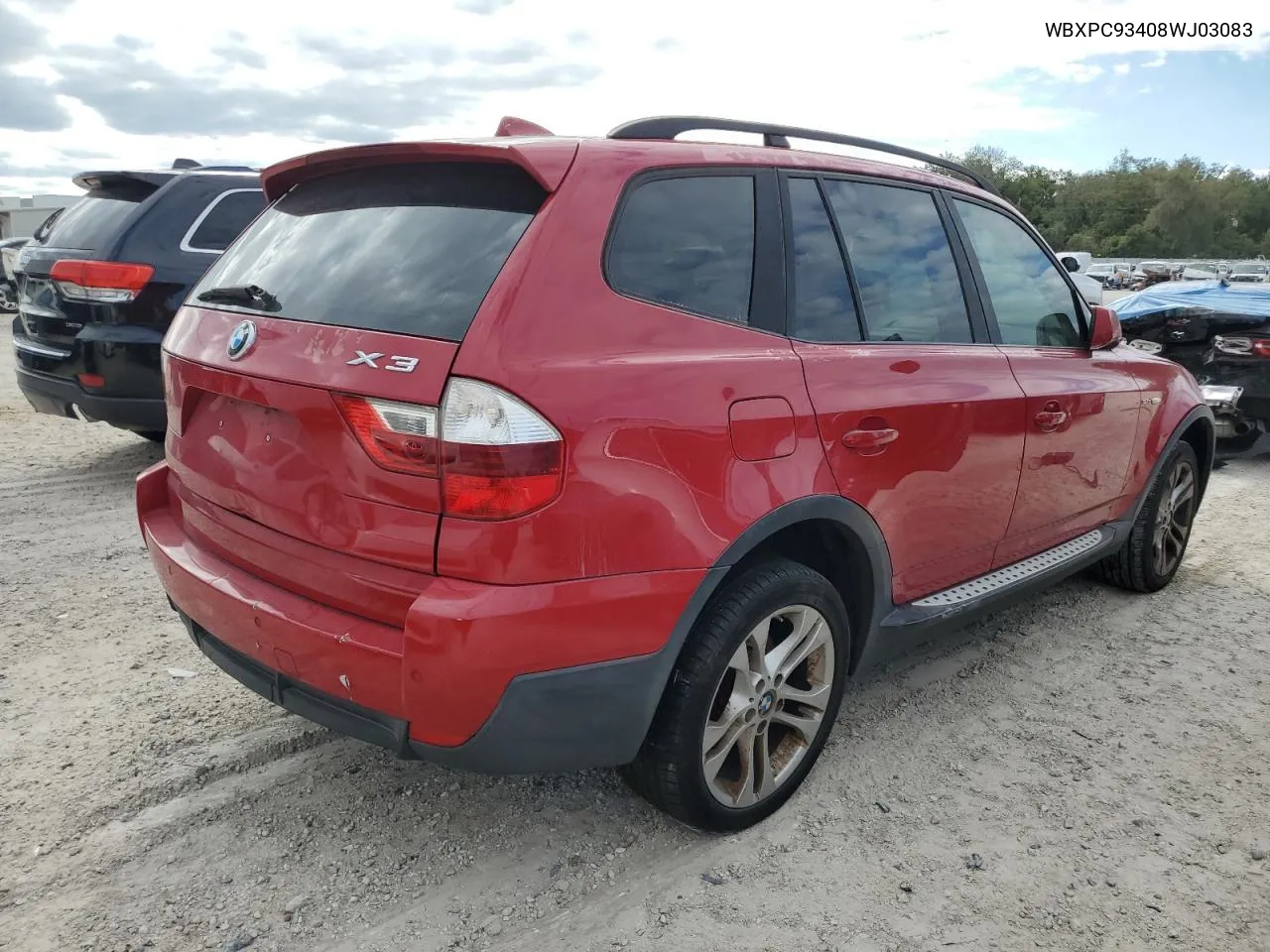 2008 BMW X3 3.0Si VIN: WBXPC93408WJ03083 Lot: 81190094