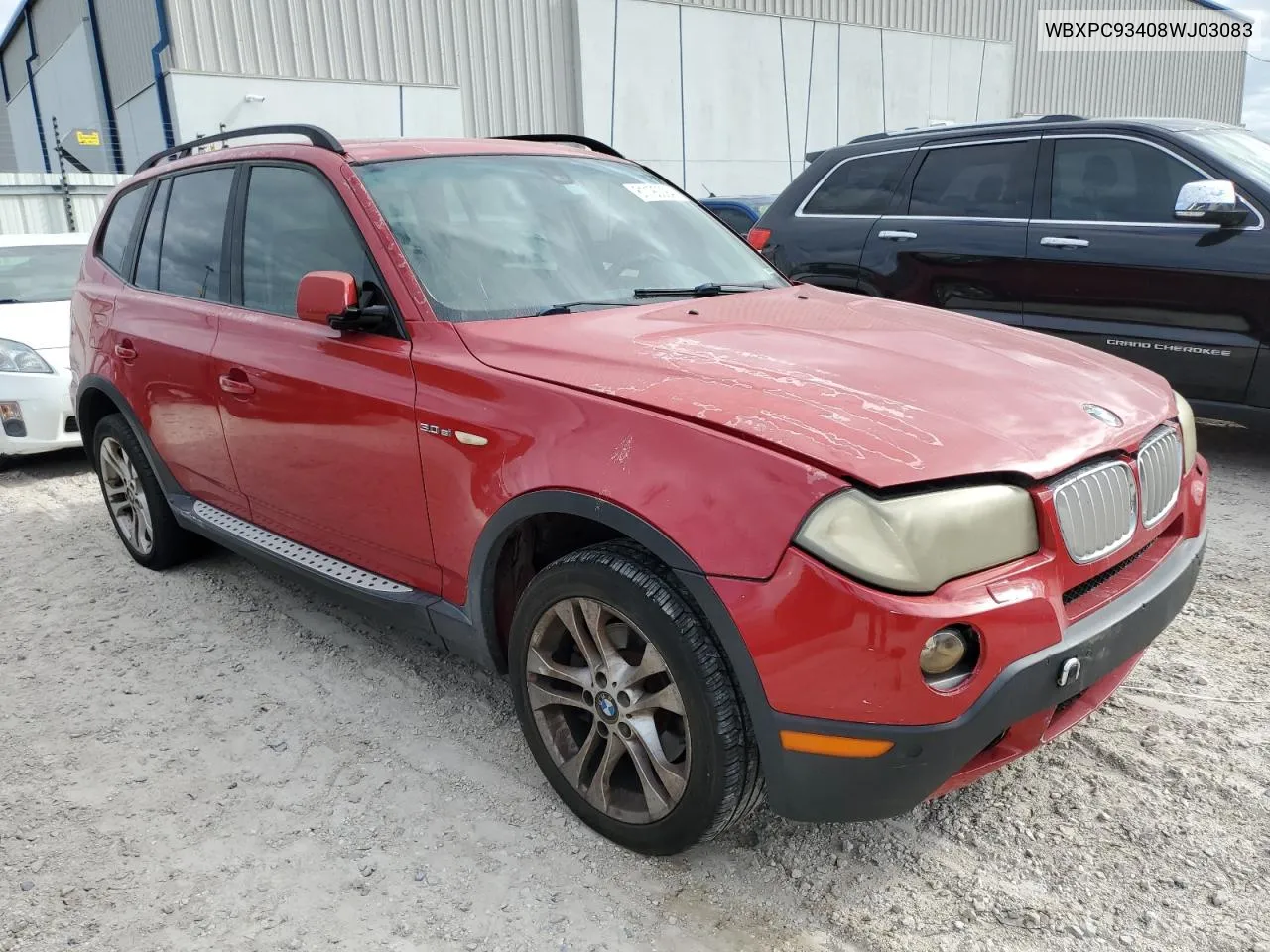 2008 BMW X3 3.0Si VIN: WBXPC93408WJ03083 Lot: 81190094