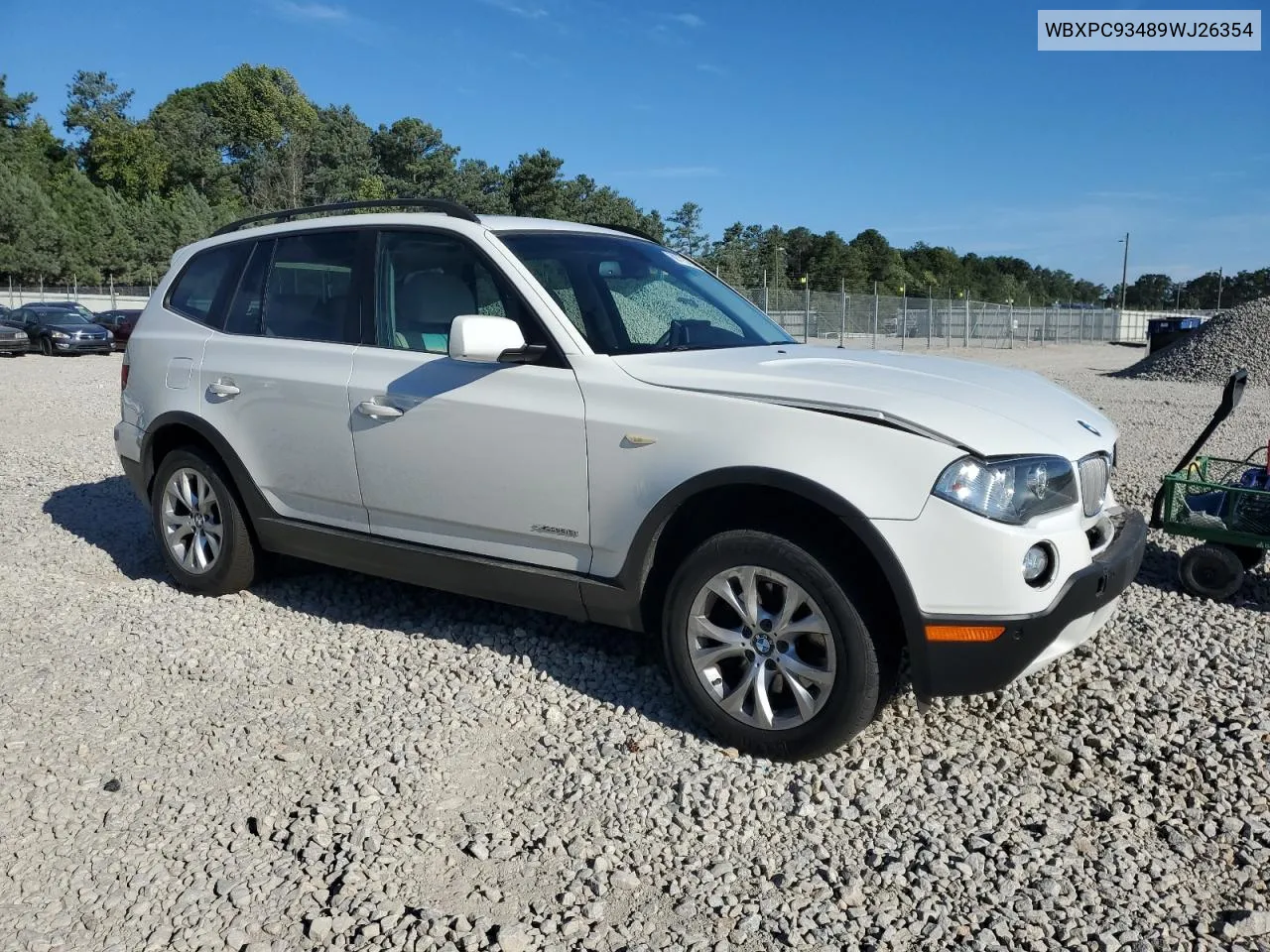 2009 BMW X3 xDrive30I VIN: WBXPC93489WJ26354 Lot: 69775794