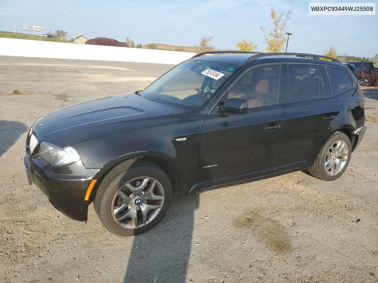 2009 BMW X3 xDrive30I VIN: WBXPC93449WJ25508 Lot: 75515184