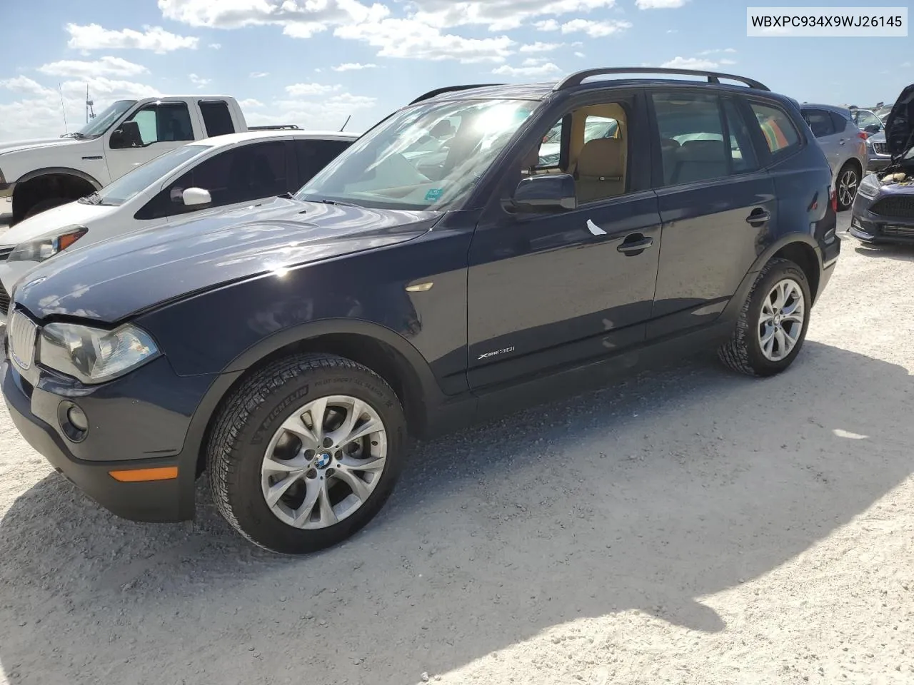 2009 BMW X3 xDrive30I VIN: WBXPC934X9WJ26145 Lot: 77222944