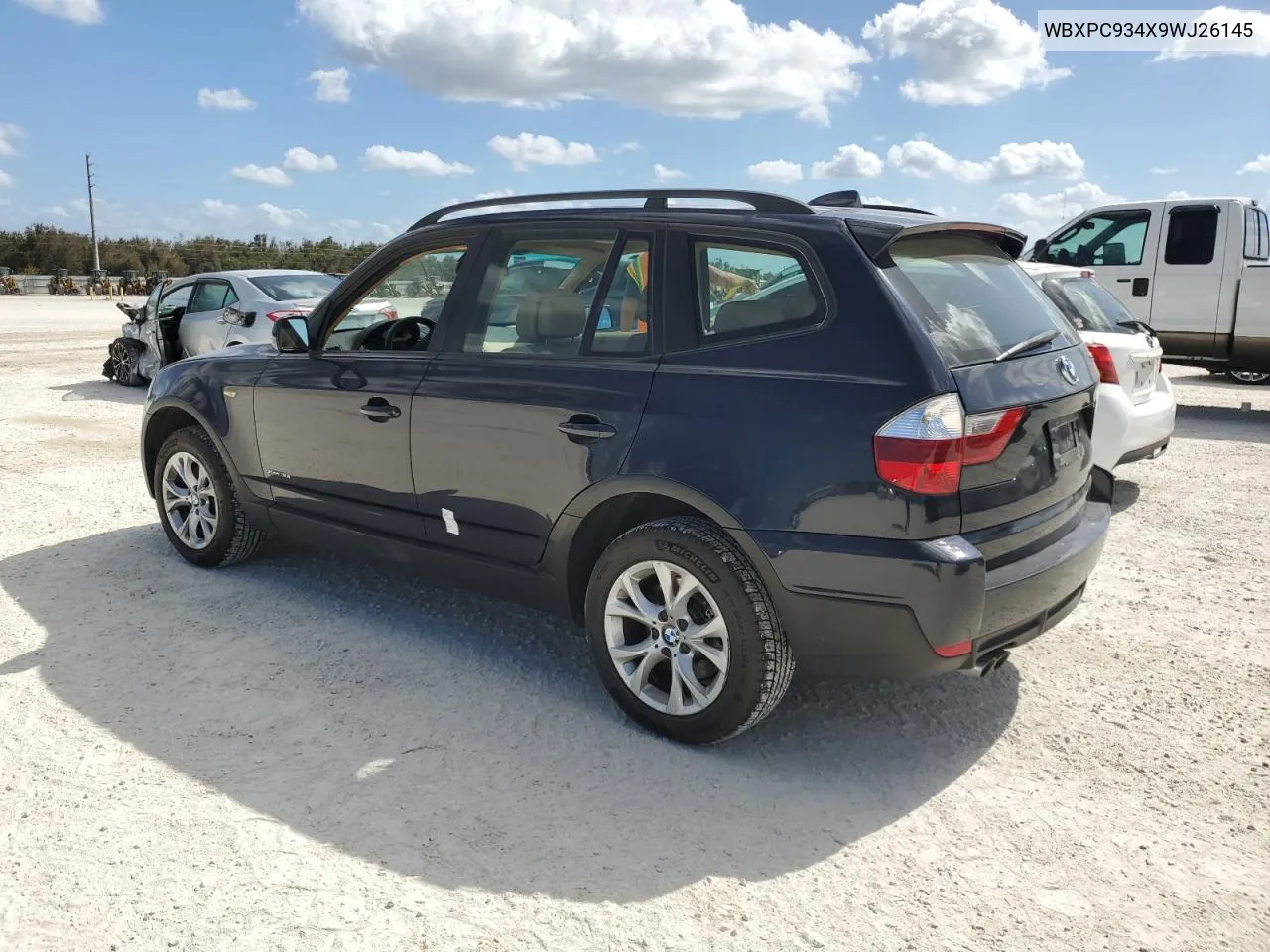 2009 BMW X3 xDrive30I VIN: WBXPC934X9WJ26145 Lot: 77222944