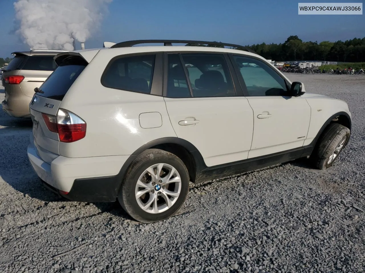 2010 BMW X3 xDrive30I VIN: WBXPC9C4XAWJ33066 Lot: 64857924