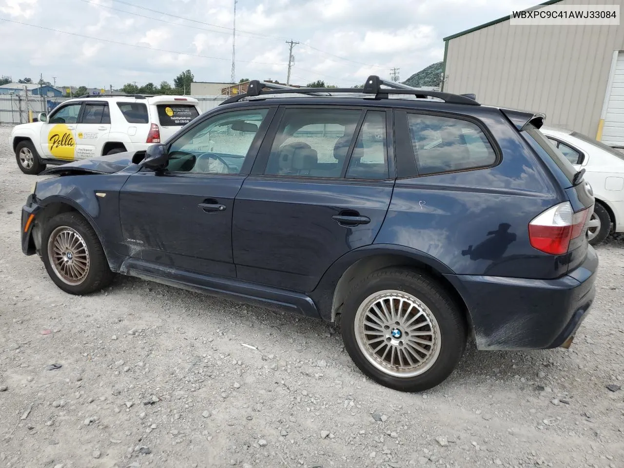 2010 BMW X3 xDrive30I VIN: WBXPC9C41AWJ33084 Lot: 66476044